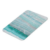 Turquoise Granite Stone Layered Wave Print Magneet (Linkerzijde)