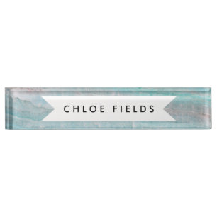 Turquoise Granite Stone Layered Wave Print Naambordje