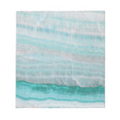 Turquoise Granite Stone Layered Wave Print Notitieblok (Voorkant)