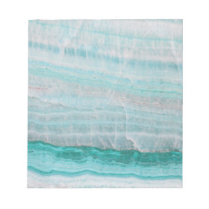 Turquoise Granite Stone Layered Wave Print Notitieblok