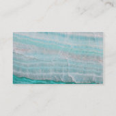 Turquoise Granite Stone Layered Wave Print Visitekaartje (Achterkant)