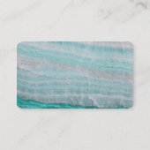 Turquoise Granite Stone Layered Wave Print Visitekaartje (Achterkant)