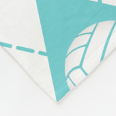 turquoise gray argyle plaid volleyball monogrammen fleece deken (Hoek)