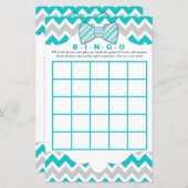 Turquoise gray Bingo purse boy baby shower games (Voorkant / Achterkant)