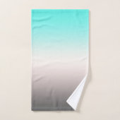 Turquoise gray Ombre Bad Handdoek (Handdoek)