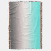 Turquoise gray Ombre Deken (Voorkant Verticaal)