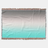 Turquoise gray Ombre Deken (Voorkant)