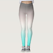 Turquoise gray Ombre Leggings (Voorkant)