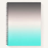 Turquoise gray Ombre Notitieboek (Voorkant)