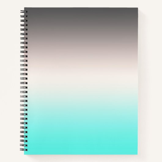 Turquoise gray Ombre Notitieboek (Voorkant)