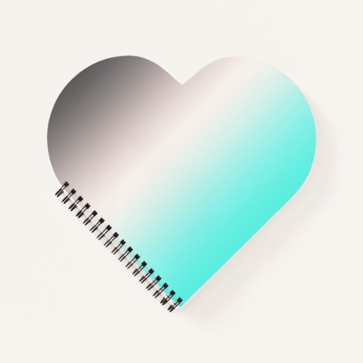 Turquoise gray Ombre Notitieboek (Voorkant)
