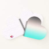Turquoise gray Ombre Notitieboek (Binnen)