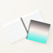 Turquoise gray Ombre Notitieboek (Binnen)
