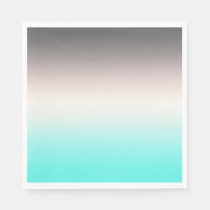 Turquoise gray Ombre Servet
