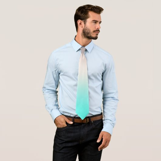 Turquoise gray Ombre Stropdas (In situ)