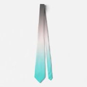 Turquoise gray Ombre Stropdas (Voorkant)