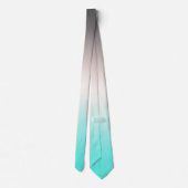 Turquoise gray Ombre Stropdas (Achterkant)