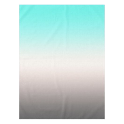 Turquoise gray Ombre Tafelkleed (Voorkant)