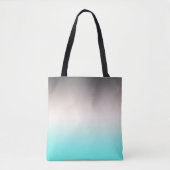 Turquoise gray Ombre Tote Bag (Voorkant)