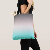 Turquoise gray Ombre Tote Bag (Dichtbij)