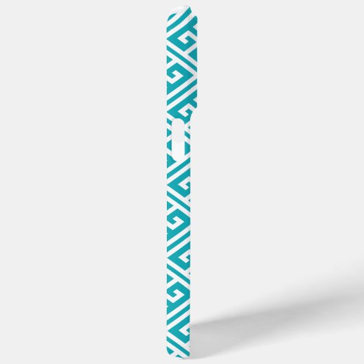 Turquoise Greek Key Pattern Case-Mate iPhone Case (Achterkant / Rechts)