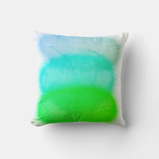 Turquoise Green Abstract Art Cushion Sierkussen (Voorkant)