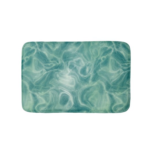 Turquoise Green Abstract Badmat (Voorkant)