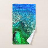 Turquoise Green Agate Mineral Gemstone Bad Handdoek (Handdoek)