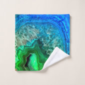 Turquoise Green Agate Mineral Gemstone Bad Handdoek (Wasdoekje)