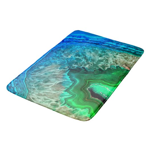 Turquoise Green Agate Mineral Gemstone Badmat (Gekanteld)