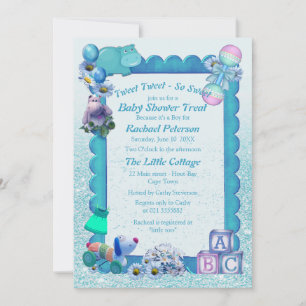 Turquoise Green Blue Photo Lijst Invitation Bedankkaart