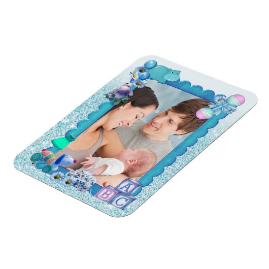 Turquoise Green Blue Photo lijst Magneet (Linkerzijde)