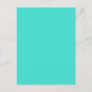 Turquoise Green-Blue Solid Color Briefkaart