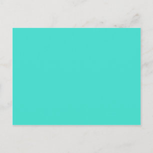 Turquoise Green-Blue Solid Color Briefkaart