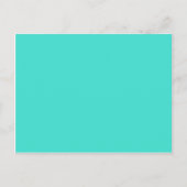 Turquoise Green-Blue Solid Color Briefkaart (Voorkant)