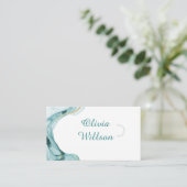 Turquoise Green Business Card Visitekaartje (Staand voorkant)