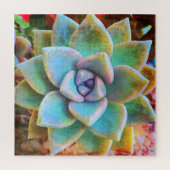 Turquoise Green Cactus Foto vet Close Up Square Legpuzzel (Verticaal)