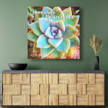 Turquoise Green Cactus Photo Bloom, waar gepland Canvas Afdruk<br><div class="desc">"Bloom waar je bent geplant." Ik hou altijd van cactussen, die gedijen in de meest extreme omstandigheden en je schrikken met hun schoonheid. Volg hun voorsprong en "bloei waar je bent geplant", wanneer je geniet van deze stijlvolle, verbluffende, close-up foto canvas wandkunst van een munt, groen en turquoise, die bloeit....</div>