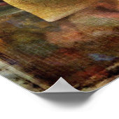 Turquoise Green Cactus Photo Bloom, waar gepland Poster (Hoek)