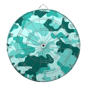 Turquoise Green Camo Dartboard Dartbord