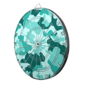 Turquoise Green Camo Dartboard Dartbord (Voorkant Rechts)