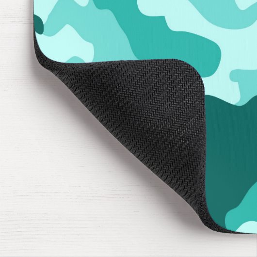 Turquoise Green Camo Mousepad Muismat (Hoek)