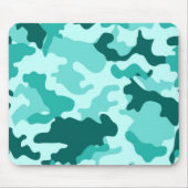 Turquoise Green Camo Mousepad Muismat (Voorkant)