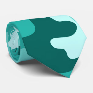 Turquoise Green Camo Stropdas