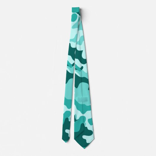 Turquoise Green Camo Stropdas (Achterkant)
