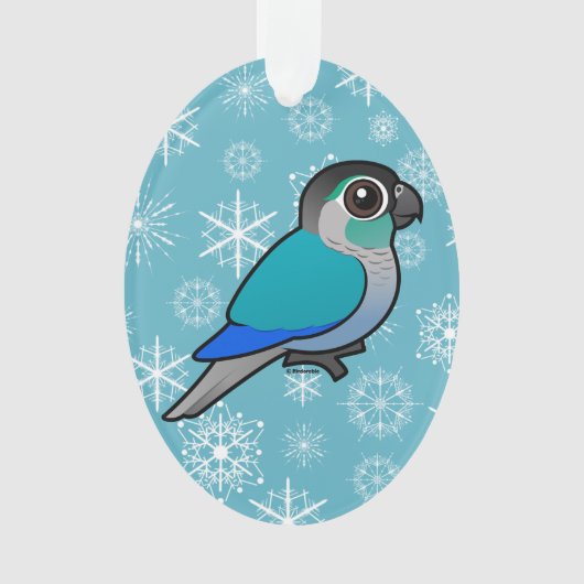 Turquoise Green-cheeked Conure Ornament (voorkant)