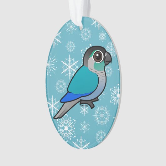 Turquoise Green-cheeked Conure Ornament (voorkant)