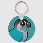 Turquoise Green-cheeked Conure Sleutelhanger (Voorkant)