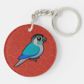Turquoise Green-cheeked Conure Sleutelhanger (Achterkant)