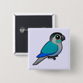 Turquoise Green-cheeked Conure Vierkante Button 5,1 Cm (Voorkant /achterkant)